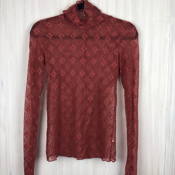 FREE PEOPLE LACE TURTLENECK - Picture 3 of 5